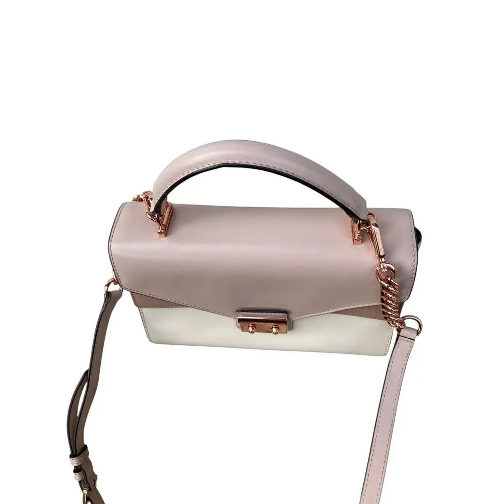 Michael Kors Y2K Mini Blush Cream Leather 2010 Revival Top Handle Crossbody Bag